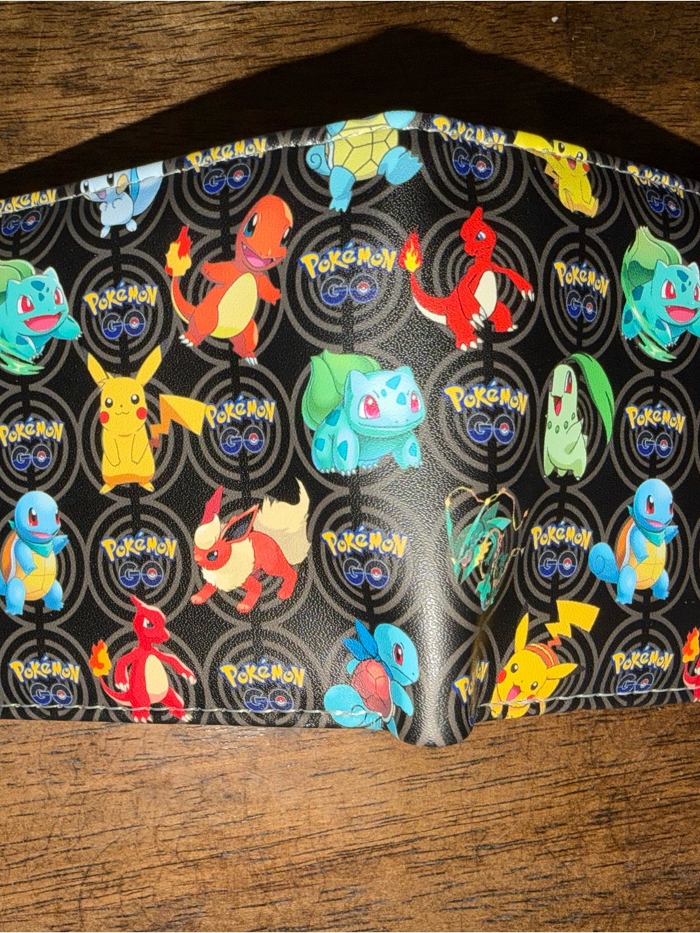 Pokémon GO Character Print Wallet - Black Background